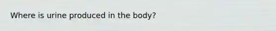 Where is urine produced in the body?