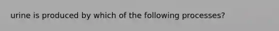 urine is produced by which of the following processes?