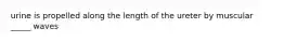 urine is propelled along the length of the ureter by muscular _____ waves