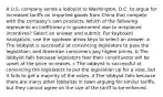 A U.S. company sends a lobbyist to Washington, D.C. to argue for increased tariffs on imported goods from China that compete with the company's own products. Which of the following represents an inefficiency in government due to misplaced incentives? Select an answer and submit. For keyboard navigation, use the up/down arrow keys to select an answer. a The lobbyist is successful at convincing legislators to pass the legislation, and American consumers pay higher prices. b The lobbyist fails because legislators fear their constituents will be upset at the price increases. c The lobbyist is successful at convincing the legislators to put the legislation up for a vote, but it fails to get a majority of the votes. d The lobbyist fails because there are many other lobbyists in town arguing for similar tariffs, but they cannot agree on the size of the tariff to be enforced.