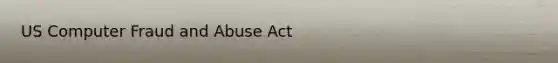 US Computer Fraud and Abuse Act