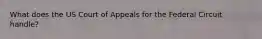 What does the US Court of Appeals for the Federal Circuit handle?