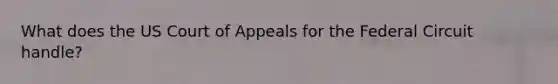 What does the US Court of Appeals for the Federal Circuit handle?