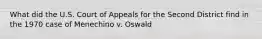 What did the U.S. Court of Appeals for the Second District find in the 1970 case of Menechino v. Oswald