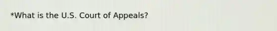 *What is the U.S. Court of Appeals?