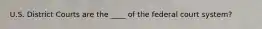 U.S. District Courts are the ____ of the federal court system?