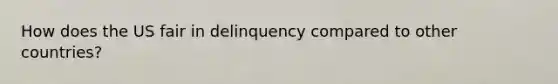 How does the US fair in delinquency compared to other countries?