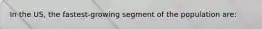 In the US, the fastest-growing segment of the population are: