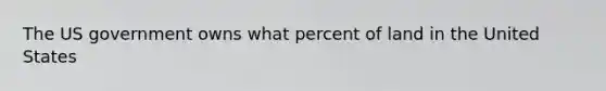 The US government owns what percent of land in the United States