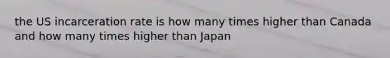 the US incarceration rate is how many times higher than Canada and how many times higher than Japan