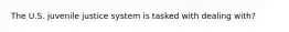 The U.S. juvenile justice system is tasked with dealing with?
