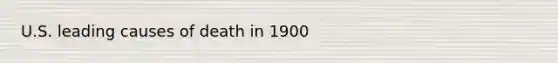 U.S. leading causes of death in 1900