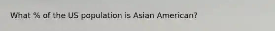 What % of the US population is Asian American?