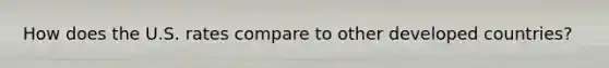 How does the U.S. rates compare to other developed countries?