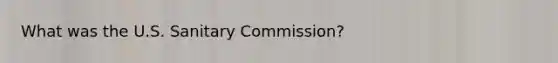 What was the U.S. Sanitary Commission?