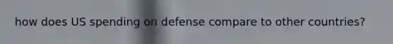 how does US spending on defense compare to other countries?