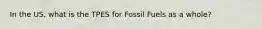 In the US, what is the TPES for Fossil Fuels as a whole?