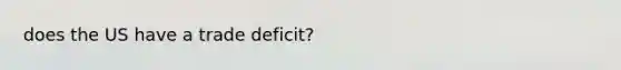 does the US have a trade deficit?