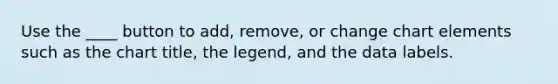 Use the ____ button to add, remove, or change chart elements such as the chart title, the legend, and the data labels.