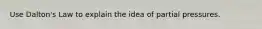 Use Dalton's Law to explain the idea of partial pressures.