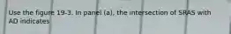 Use the figure 19-3. In panel (a), the intersection of SRAS with AD indicates