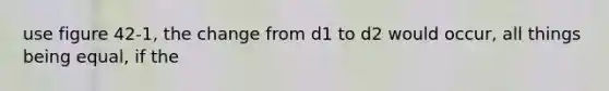 use figure 42-1, the change from d1 to d2 would occur, all things being equal, if the