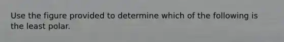 Use the figure provided to determine which of the following is the least polar.