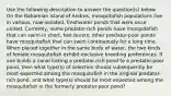 Use the following description to answer the question(s) below. On the Bahamian island of Andros, mosquitofish populations live in various, now-isolated, freshwater ponds that were once united. Currently, some predator-rich ponds have mosquitofish that can swim in short, fast bursts; other predator-poor ponds have mosquitofish that can swim continuously for a long time. When placed together in the same body of water, the two kinds of female mosquitofish exhibit exclusive breeding preferences. If one builds a canal linking a predator-rich pond to a predator-poor pond, then what type(s) of selection should subsequently be most expected among the mosquitofish in the original predator-rich pond, and what type(s) should be most expected among the mosquitofish in the formerly predator-poor pond?