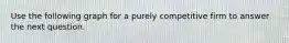 Use the following graph for a purely competitive firm to answer the next question.