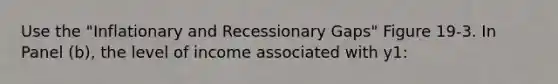 Use the "Inflationary and Recessionary Gaps" Figure 19-3. In Panel (b), the level of income associated with y1: