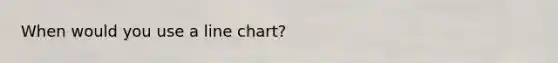 When would you use a line chart?