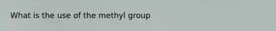 What is the use of the methyl group