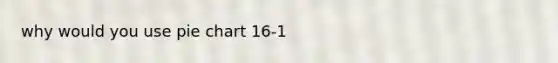 why would you use pie chart 16-1