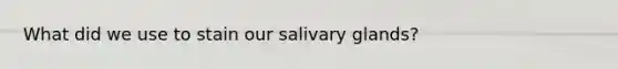 What did we use to stain our salivary glands?