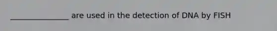 _______________ are used in the detection of DNA by FISH