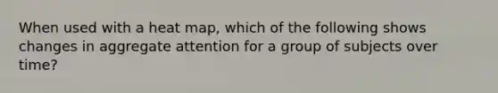 When used with a heat map, which of the following shows changes in aggregate attention for a group of subjects over time?