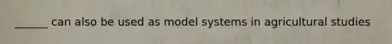 ______ can also be used as model systems in agricultural studies