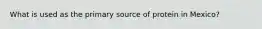 What is used as the primary source of protein in Mexico?