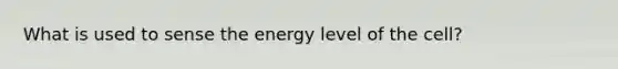 What is used to sense the energy level of the cell?