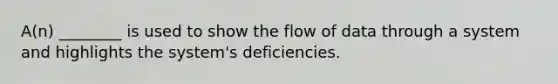 A(n) ________ is used to show the flow of data through a system and highlights the system's deficiencies.