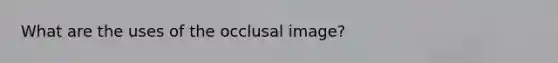 What are the uses of the occlusal image?