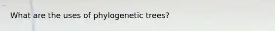 What are the uses of phylogenetic trees?