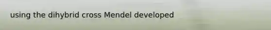 using the dihybrid cross Mendel developed