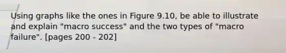 Using graphs like the ones in Figure 9.10, be able to illustrate and explain "macro success" and the two types of "macro failure". [pages 200 - 202]