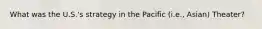 What was the U.S.'s strategy in the Pacific (i.e., Asian) Theater?