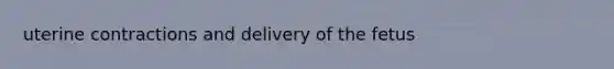 uterine contractions and delivery of the fetus