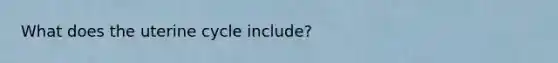 What does the uterine cycle include?