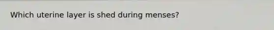 Which uterine layer is shed during menses?