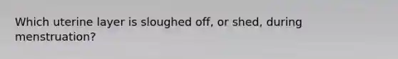 Which uterine layer is sloughed off, or shed, during menstruation?