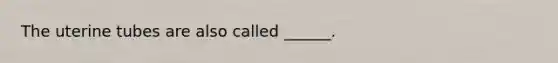 The uterine tubes are also called ______.